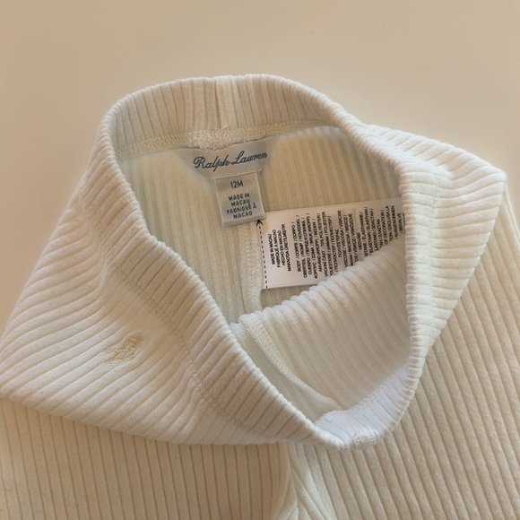 Ralph Lauren Baby Girl Cotton Henley Top & Legging Set - Picture 13 of 15